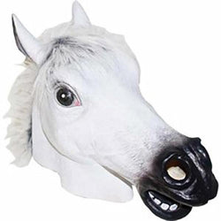 Halloween Novelty Deluxe Mask Fur Mane Horse Head Mask