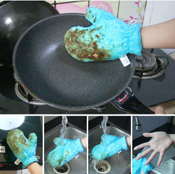 BUY 1 TAKE 1 FREE •Single Creative Magic Strong Decontamination Non-stick Oil Glove Antibacterial Clean Gloves Waterproof Wood Fiber Washing Gloves