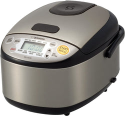 Rice Cooker & Warmer, 3-Cups (uncooked), Stainless Black