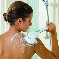 5 in 1 Electric Shower Brush Spin SPA Massage Shower Brush Cleaning Scrubber Attachments