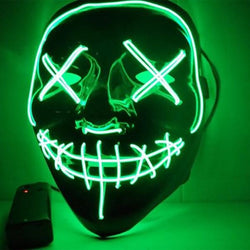 Halloween LED Mask Scary face Rave Purge Festival Cosplay Party