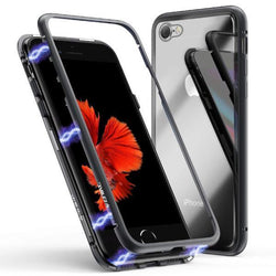 Metal Frame Tempered Glass back Phone Case for iPhone 8 Plus