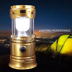 Outdoor Rechargeable Solar Ultra Bright Led Camping Lantern Lamp For Hiking, Canoeing, Fishing, Emergency, Hurricanes