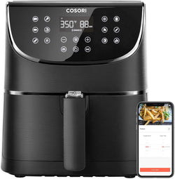Smart WiFi Air Fryer 5.8QT(100 Recipes), Digital Touchscreen with 11 Cooking Presets for Air Frying, Roasting & Keep Warm ,Preheat & Shake Remind, Works with Alexa & Google Assistant,1700W