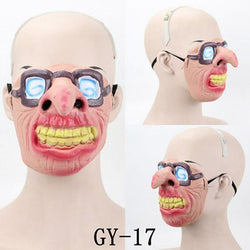 Funny Latex Half Face Masks For Halloween Masquerade Party Cosplay