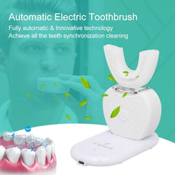 【HOT SALE】360 Degree Automatic Electric Toothbrush Rechargeable Sonic Dental Toothbrush USB Silicone Brush Teeth Heads Care Smart U Type